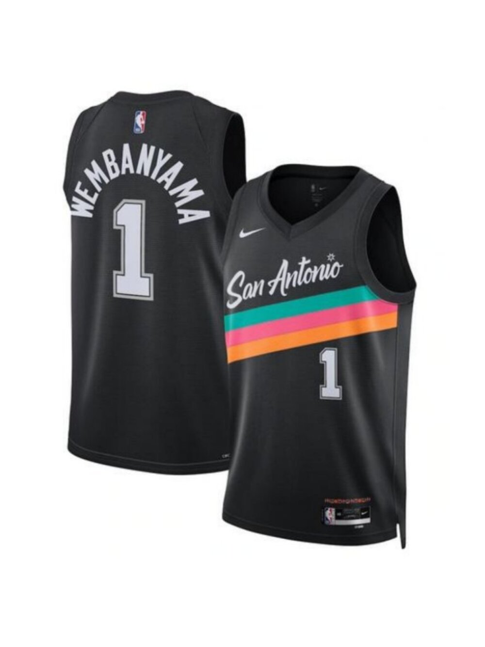 Kids Youths Victor Wembanyama Black Jersey Stitched